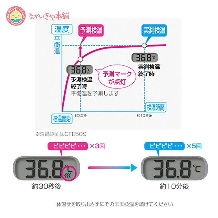 シチズン 婦人用電子体温計 CTEB503L-E 基礎体温計 520a06 - 妊活なら